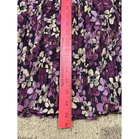 Vtg SHELBI RANCH One Size (plus?) SKIRT Crinkle floral Stretch Waist Tiered J24 - Picture 9 of 10